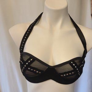 Trashy Lingerie Velvet Rhinestone Sheer Bra
